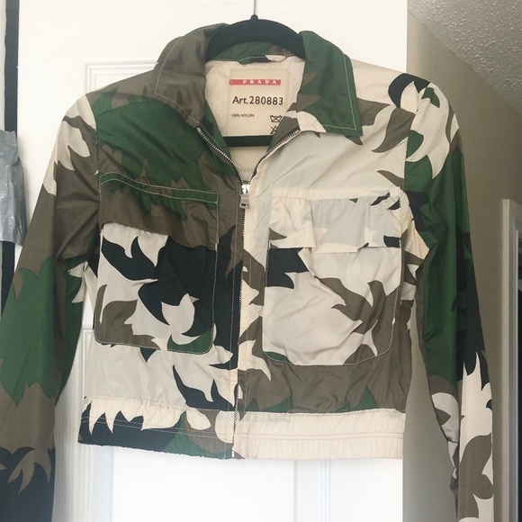 Prada Jackets & Blazers - Vintage Prada Jungle Print windbreaker